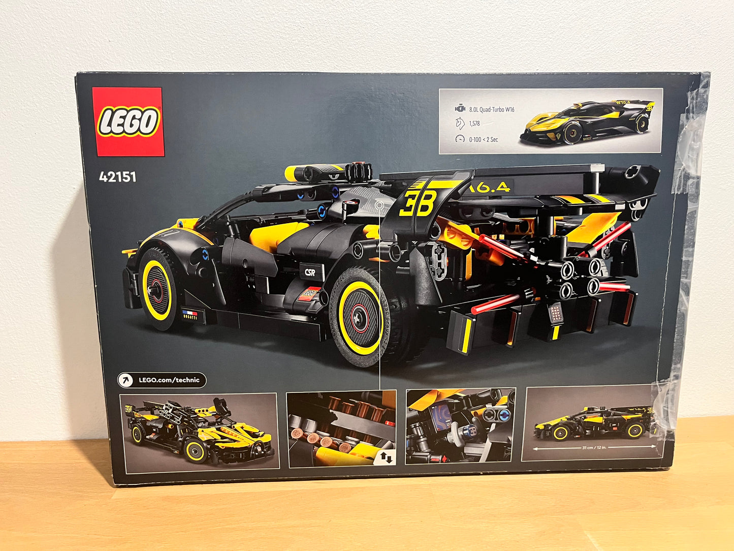 Set LEGO® Technic #42151 Bugatti Bolide( Lego d'occasion vendu avec boîte et notice.)